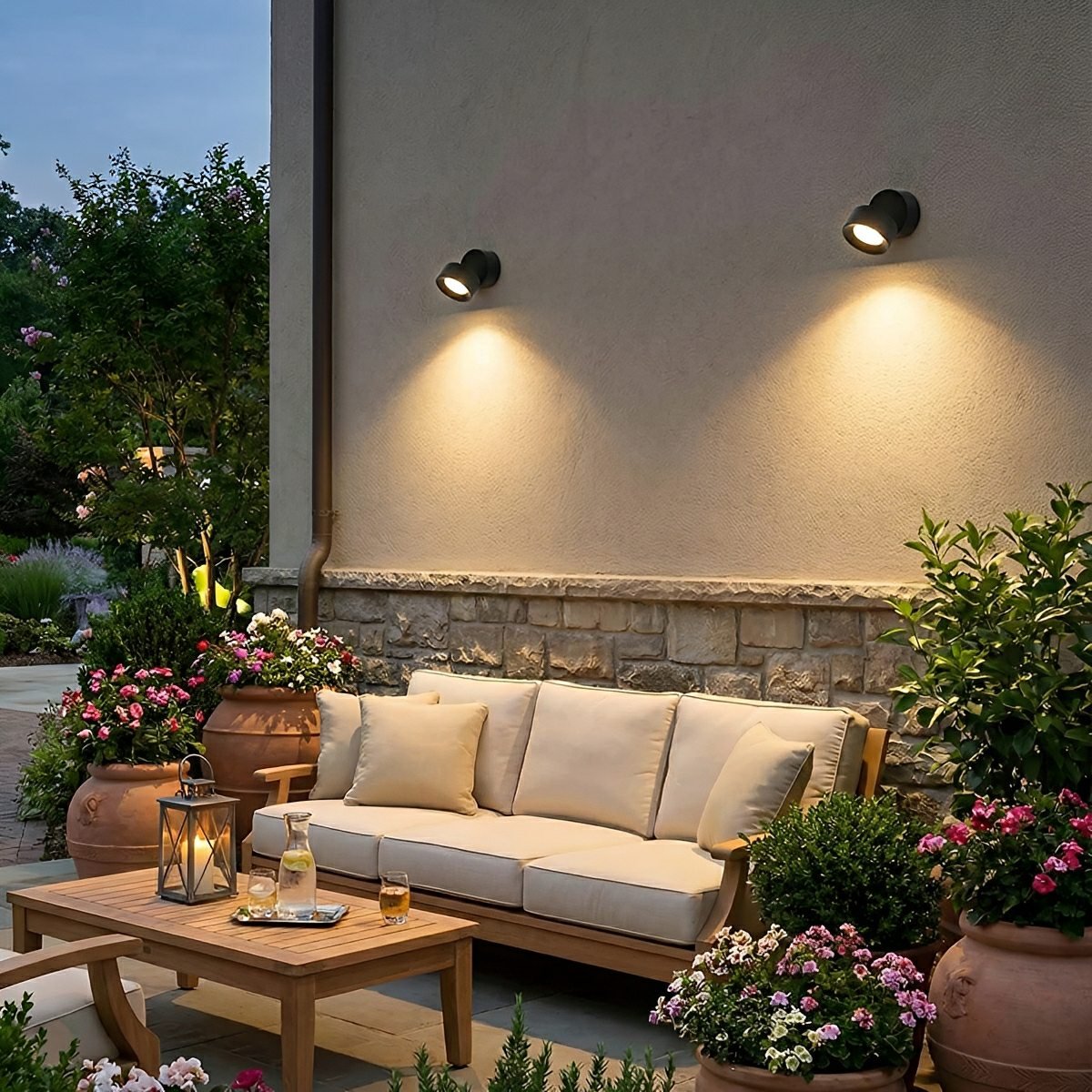 Spot mural LED extérieur Aluminium Noir Orientable 360° IP65 Façade Jardin Spot en saillie Réglable Lampe extérieure Porche Véranda | Restfield