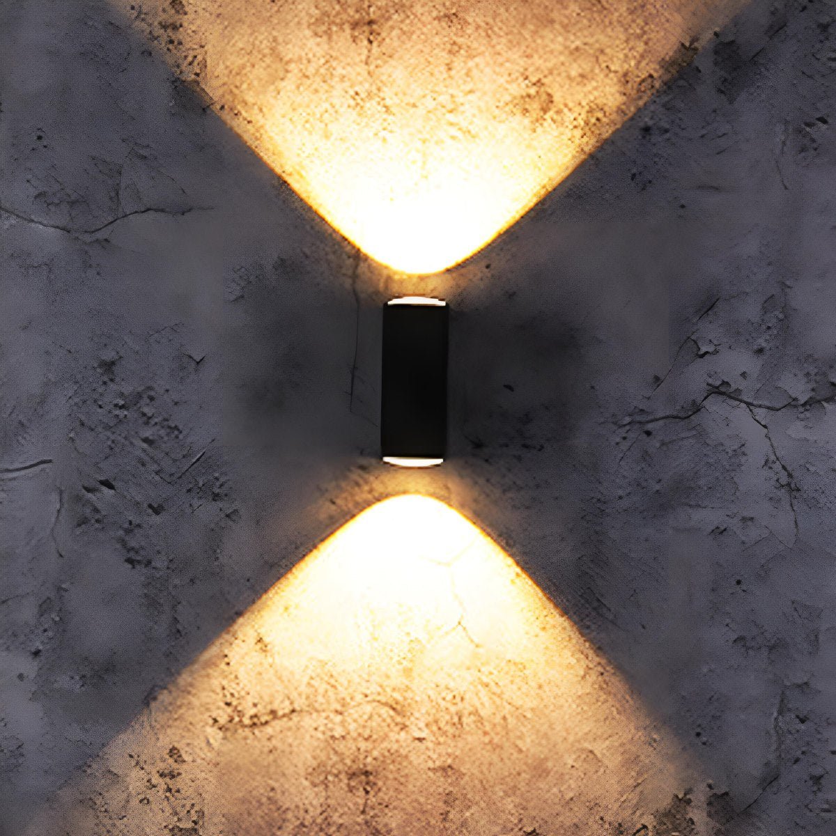 Außenwandleuchte LED Up Down Aluminium Schwarz IP65 Fassade Terrasse Veranda Warmweiß 3000K Wandspot Außenbeleuchtung Modern Stimmungslicht | Restfield