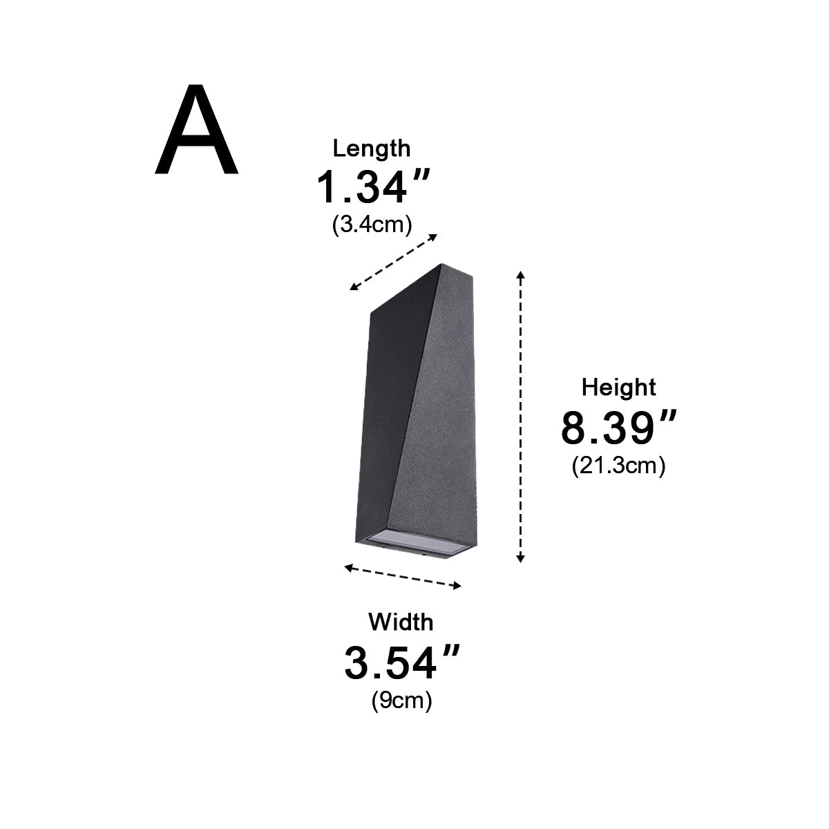 Außenwandleuchte LED Up Down Aluminium Schwarz IP65 Fassade Terrasse Veranda Warmweiß 3000K Wandspot Außenbeleuchtung Modern Stimmungslicht | Restfield