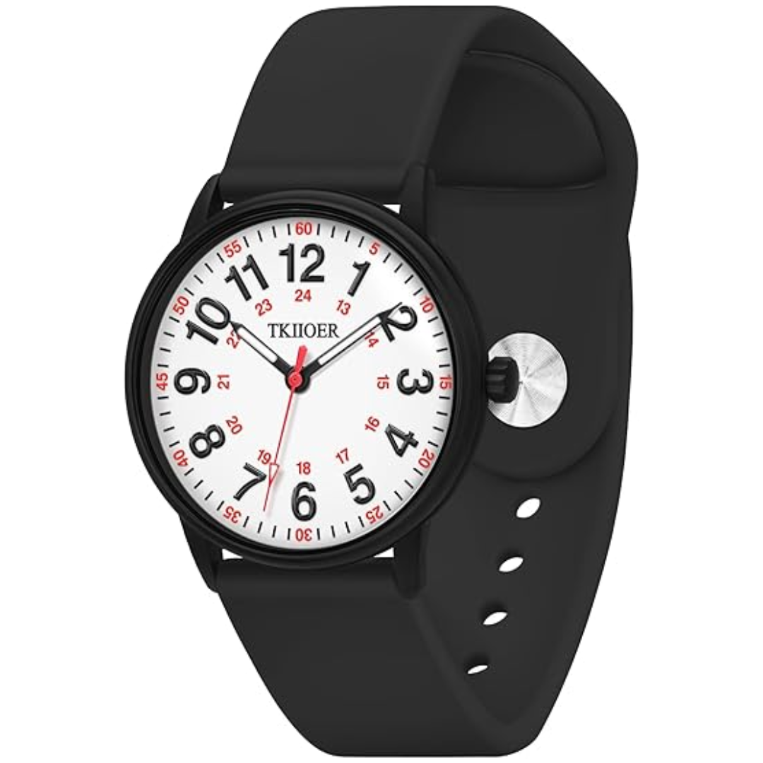 Waterdicht Verpleegkundige Horloge met Clip – 12/24-uurs Tijdweergave en Lichtgevende Wijzerplaat | Sansoti