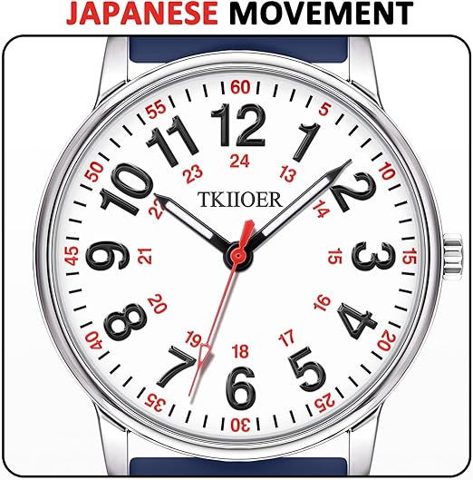 Waterdicht Verpleegkundige Horloge met Clip – 12/24-uurs Tijdweergave en Lichtgevende Wijzerplaat | Sansoti