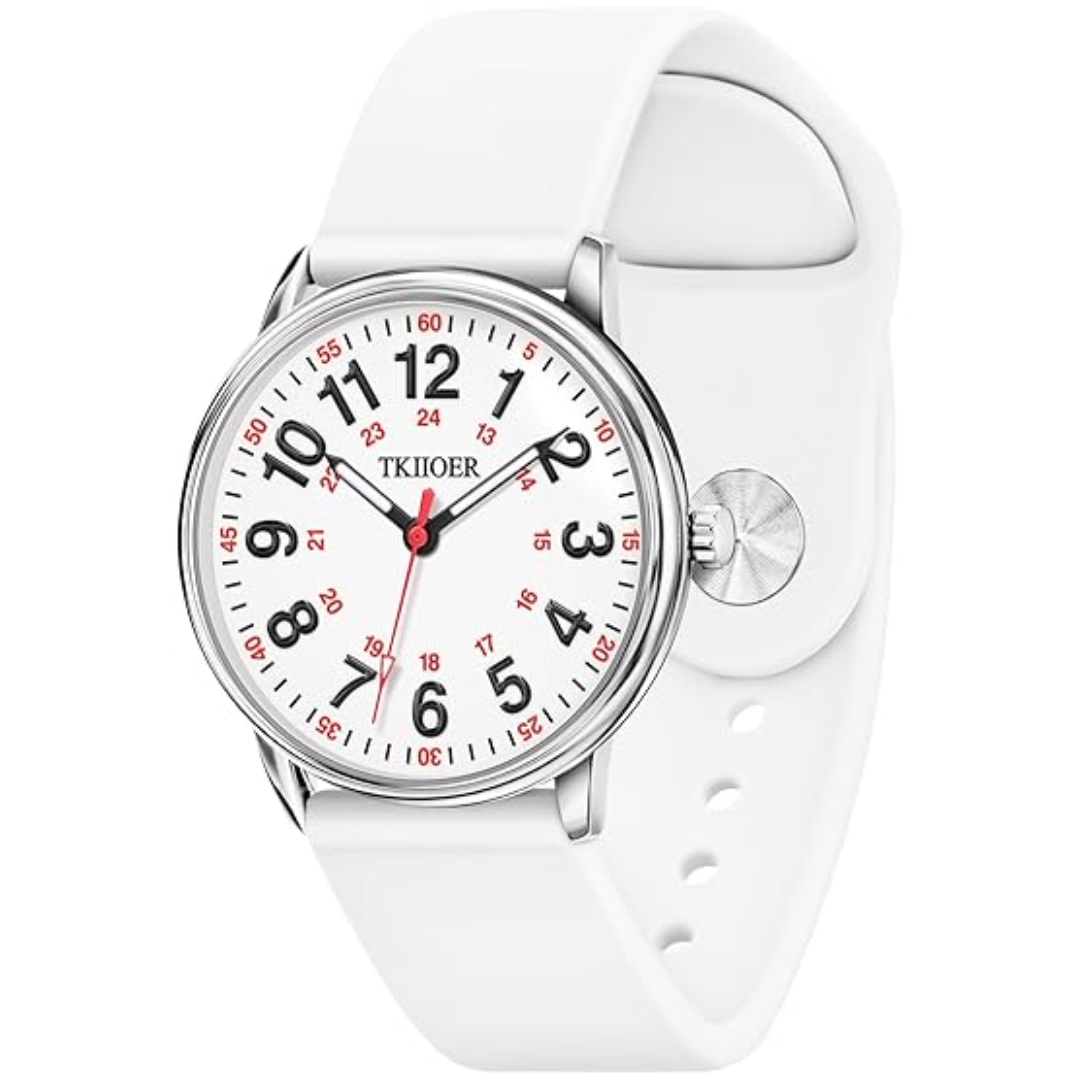 Waterdicht Verpleegkundige Horloge met Clip – 12/24-uurs Tijdweergave en Lichtgevende Wijzerplaat | Sansoti