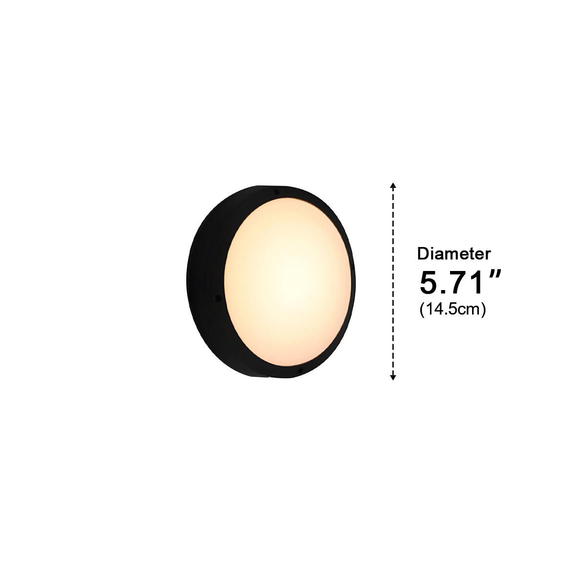 LED Outdoor Round Wall Light Waterproof IP56 Aluminum Minimalist Black White for Veranda Garden Patio | Sansoti