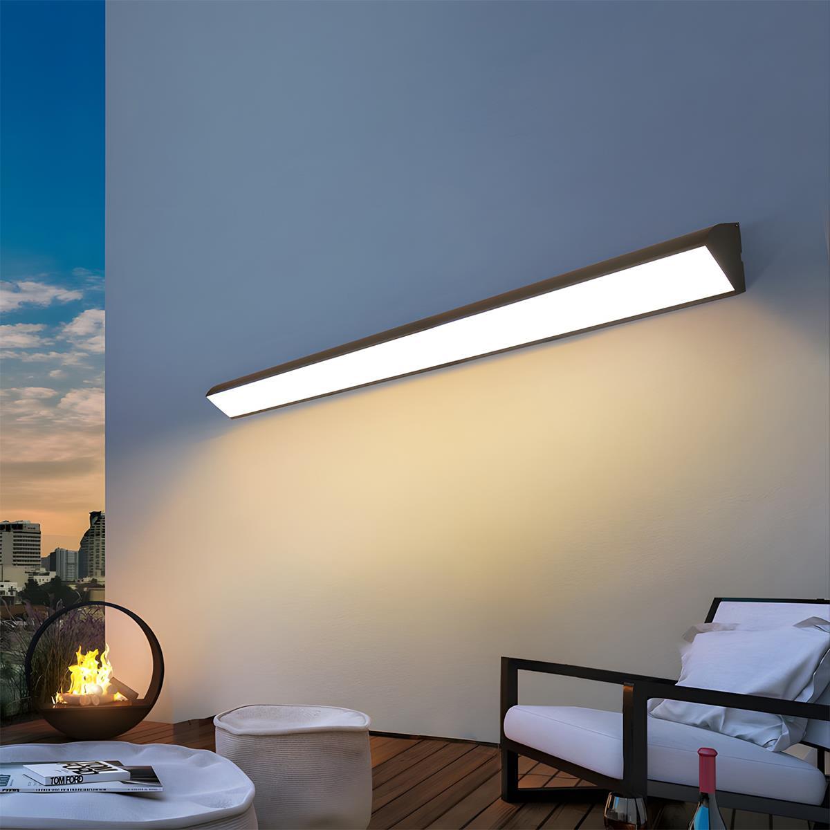 Waterdichte Buitenwandlamp LED Aluminium Zwart Verstelbaar Licht voor Gevel Veranda Tuin Tuinverlichting | Sansoti