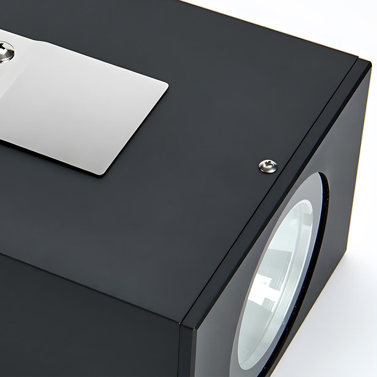 Rectangular outdoor wall light LED waterproof black aluminum outdoor lighting garden light modern facade light | Sansoti