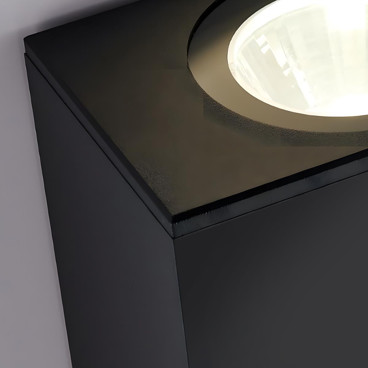 Rectangular outdoor wall light LED waterproof black aluminum outdoor lighting garden light modern facade light | Sansoti