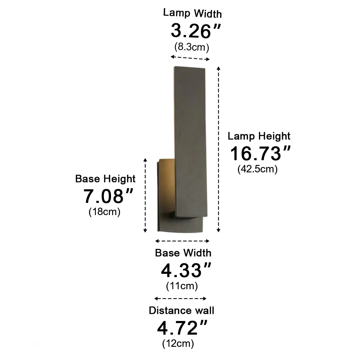 Rectangular Outdoor Wall Lamp LED Black Aluminum IP54 Waterproof Modern Design for Veranda Patio and Garden | Sansoti