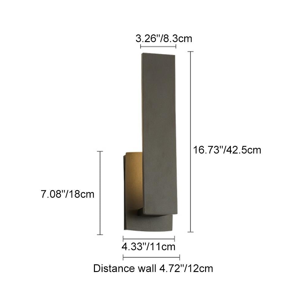 Außenwandleuchte LED Aluminium Schwarz Rechteck IP54 Fassade Haustür Terrasse 8W 12W Warmweiß 3000K Wandleuchte Außen Modern Minimalistisch | Restfield