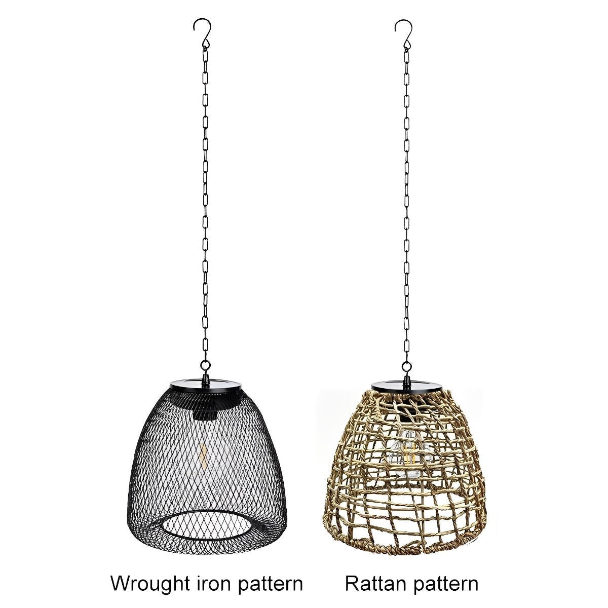 Lanterne extérieure suspendue solaire en forme de cloche, étanche IP44, éclairage LED de jardin pour terrasse, véranda et jardin | Sansoti