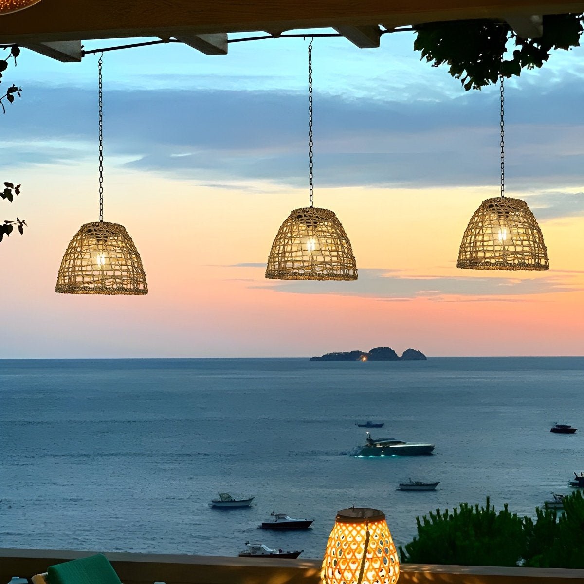 Lanterne extérieure suspendue solaire en forme de cloche, étanche IP44, éclairage LED de jardin pour terrasse, véranda et jardin | Sansoti