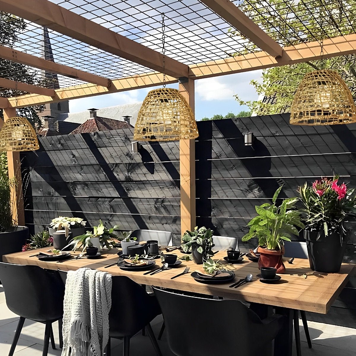 Lanterne extérieure suspendue solaire en forme de cloche, étanche IP44, éclairage LED de jardin pour terrasse, véranda et jardin | Sansoti