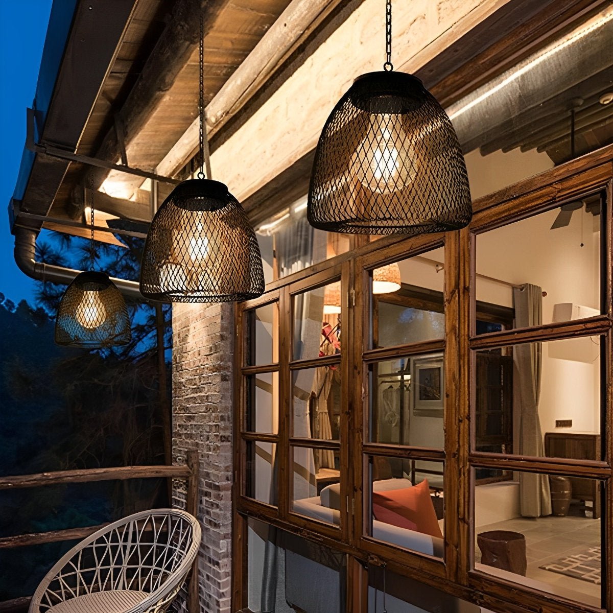 Lanterne extérieure suspendue solaire en forme de cloche, étanche IP44, éclairage LED de jardin pour terrasse, véranda et jardin | Sansoti