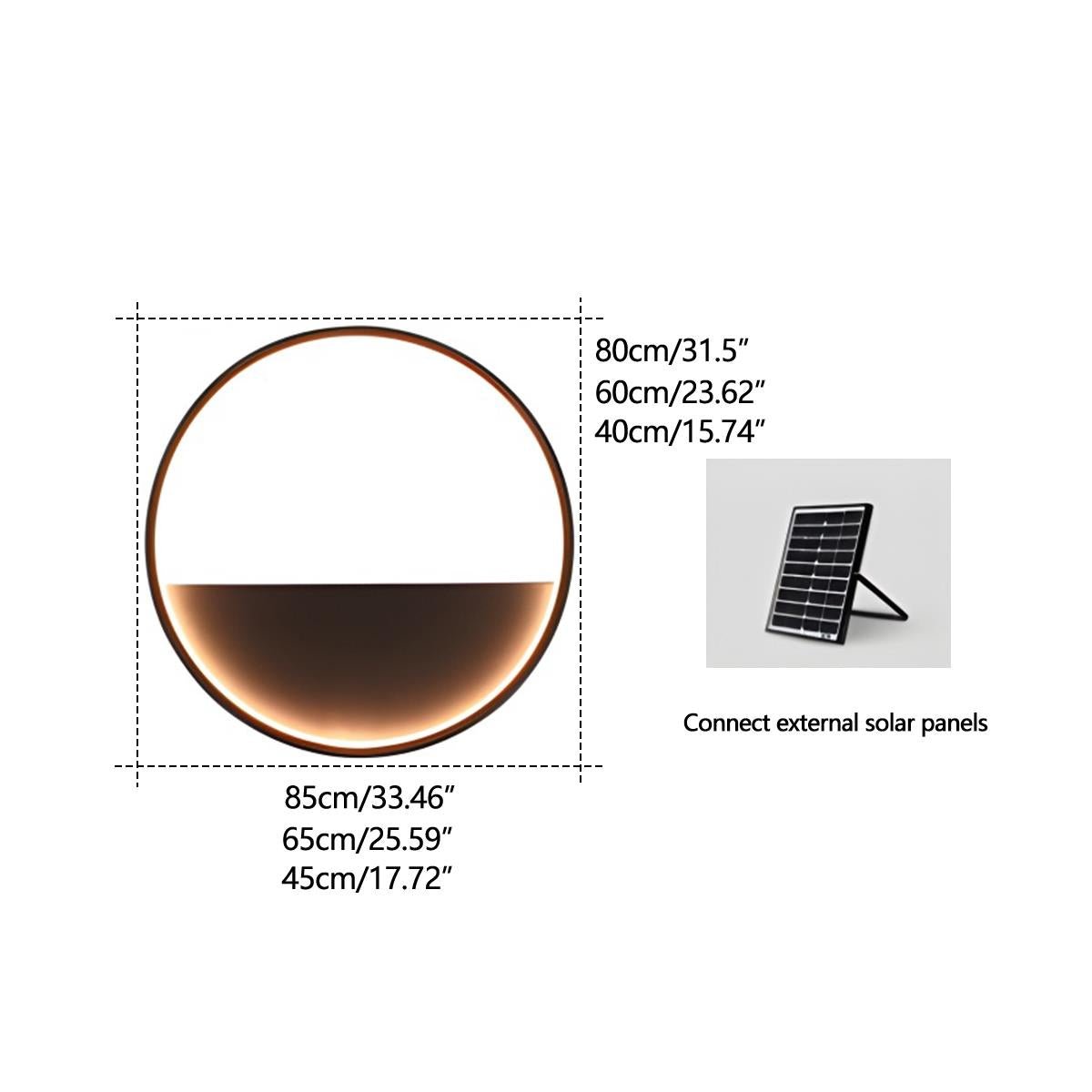 Outdoor Wall Light with Integrated Planter Solar-Powered LED Black Waterproof Garden Lighting Patio | Sansoti