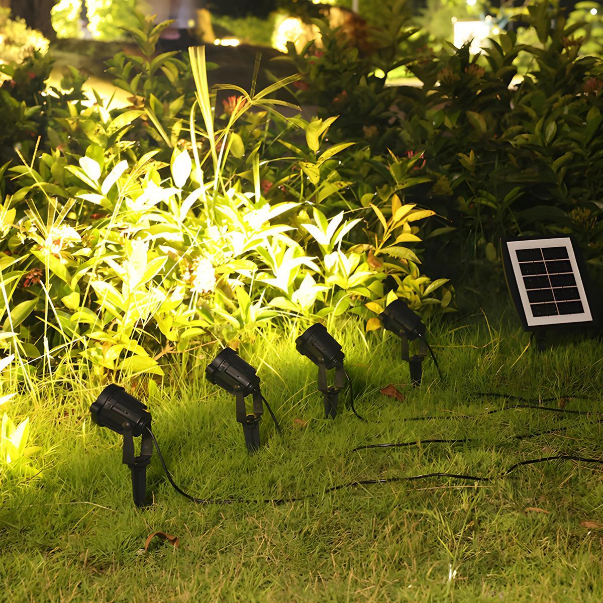 Tuinspot Zonne-energie LED 3W Zwart IP65 Tuin Gazon Prikspot Oprit Boomverlichting Buitenspot Solar | Sansoti