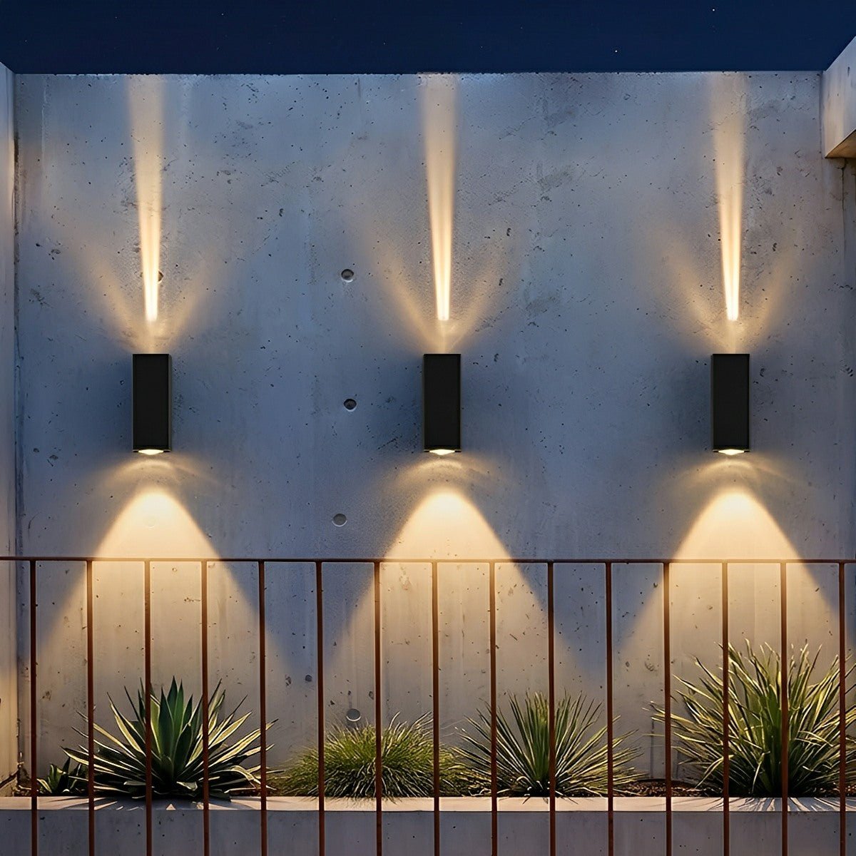 Applique murale en aluminium à LED pour extérieur IP65 étanche, blanc chaud, blanc froid, double direction d'éclairage, éclairage de jardin | Sansoti