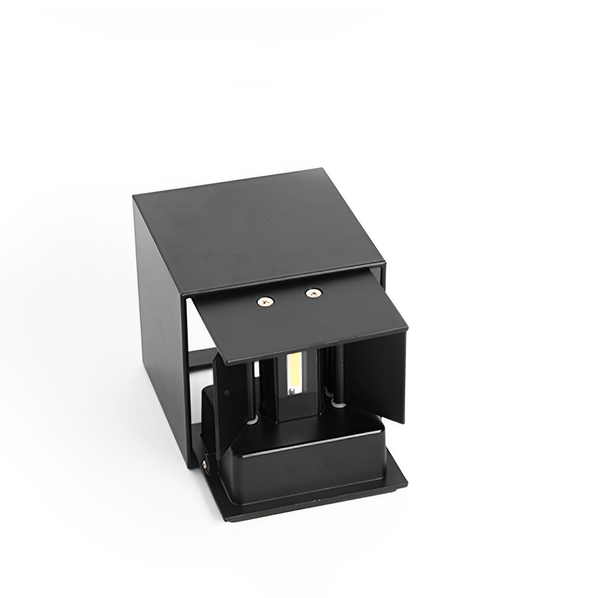 Außen LED Wandleuchte Kubus Aluminium Schwarz 12W IP65 Auf- und Abwärtsbeleuchtung Fassade Aufbau Gartenbeleuchtung Außenwandleuchte Modern Minimalistisch | Restfield