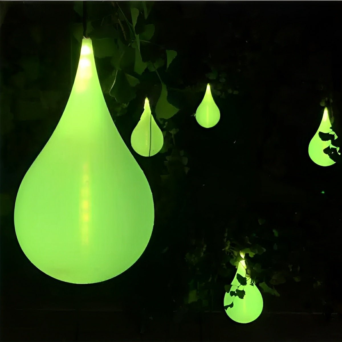 Buitenlamp Druppel Hanglamp Plastic Wit IP65 Tuin Terras LED Warm Wit Buiten Hangende Lamp Patio | Sansoti