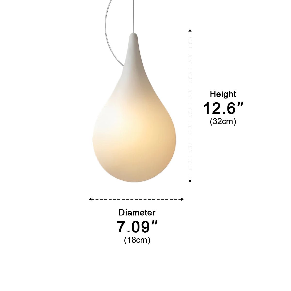 Buitenlamp Druppel Hanglamp Plastic Wit IP65 Tuin Terras LED Warm Wit Buiten Hangende Lamp Patio | Sansoti
