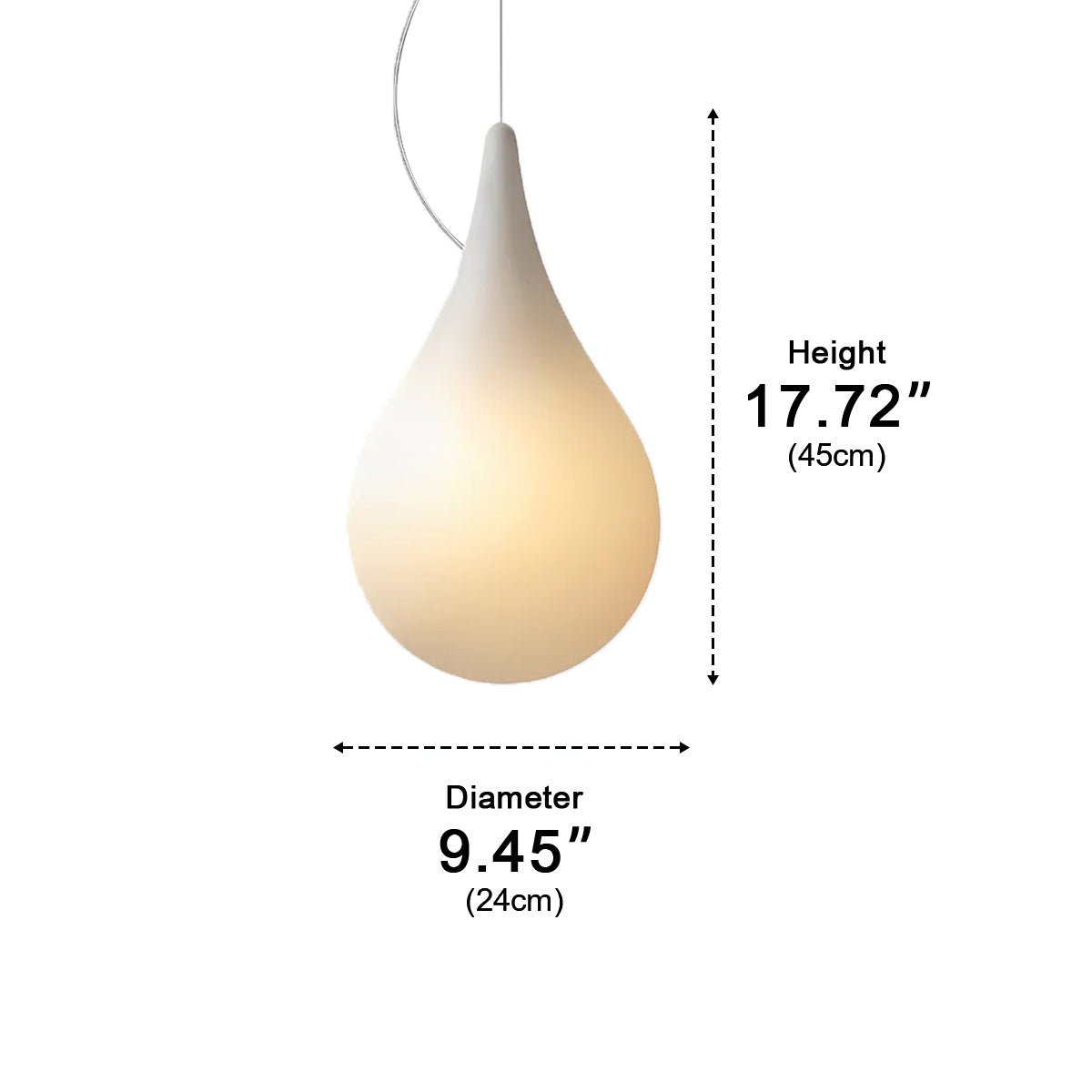 Buitenlamp Druppel Hanglamp Plastic Wit IP65 Tuin Terras LED Warm Wit Buiten Hangende Lamp Patio | Sansoti