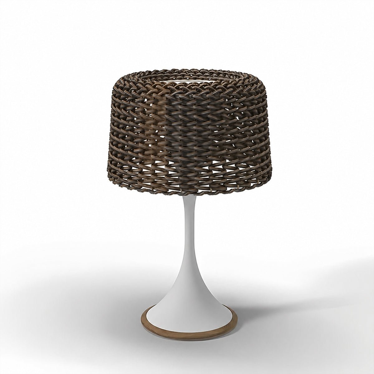 Lampe d’extérieur tressée à énergie solaire, lampadaire LED étanche pour l’éclairage de la terrasse, du jardin ou du balcon | Sansoti