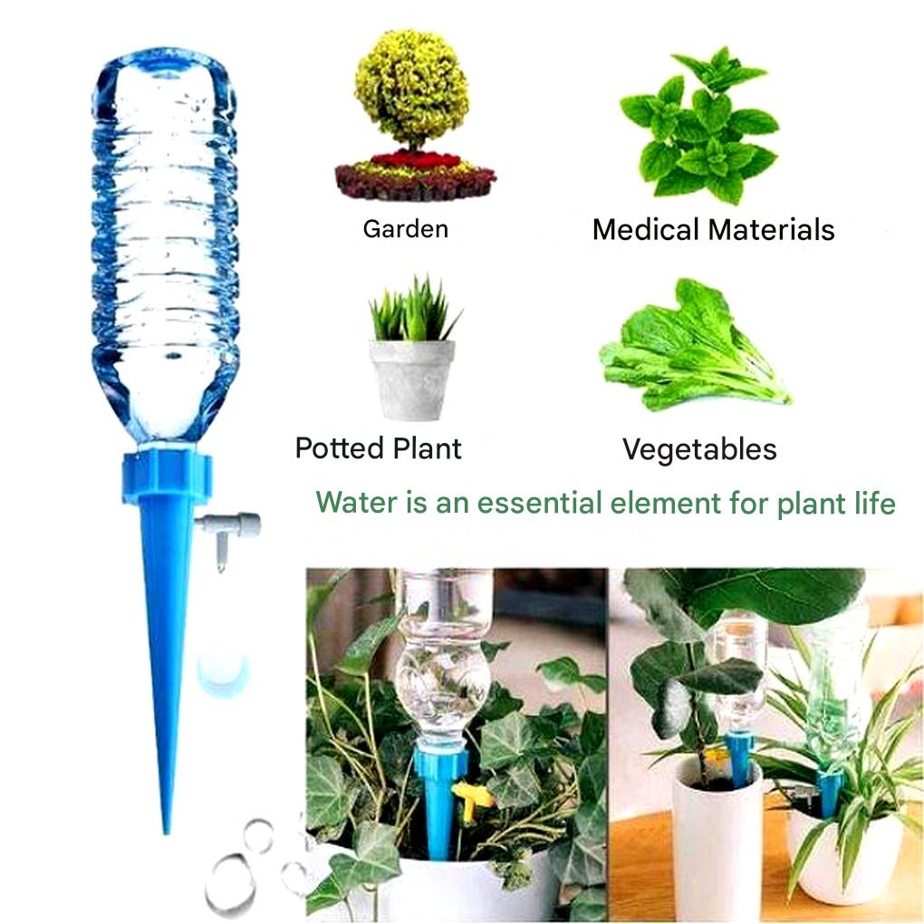 Zelfdrenker Set 12 Stuks Verstelbaar Automatisch Watergeefsysteem Plantenwaterpunten Driptuit Tuin Balkon | Sansoti