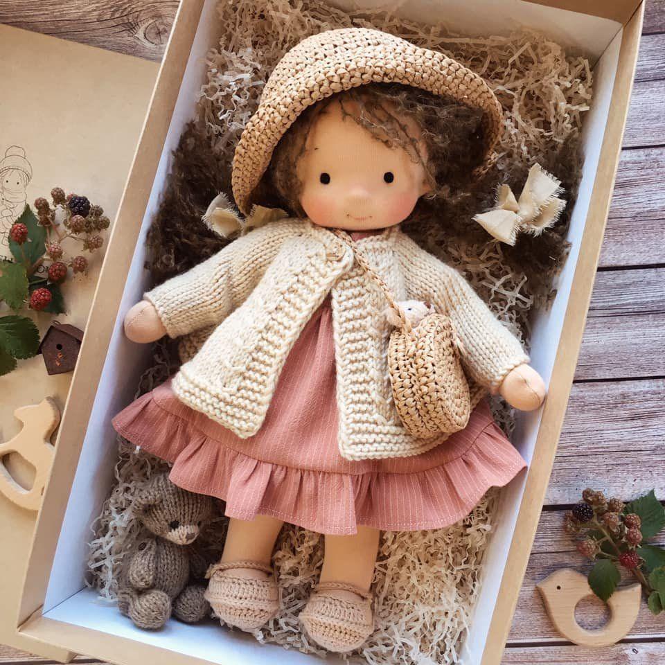 Handgemaakte Knuffelpop 35cm Zachte Vulling Katoenen Jersey Fantasiespel Creatief Speelgoed Kinderen Vanaf 2 Jaar | Sansoti