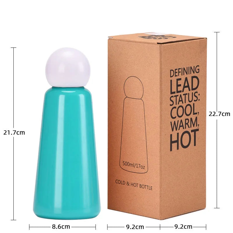 Thermoskan 500ml Dubbelwandig Vacuüm RVS 12u Warm 24u Koud Lekvrij Isolatiefles Drinkfles Waterfles Thermosfles | Sansoti