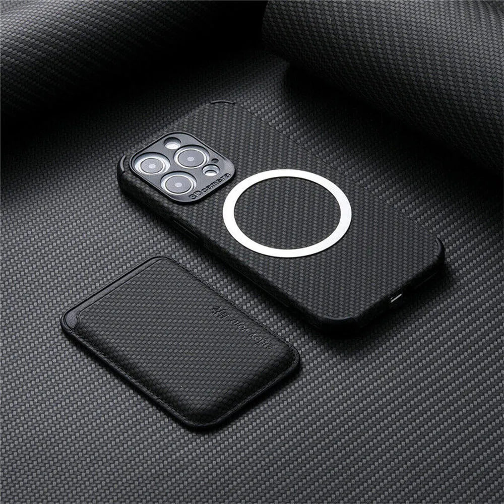 Magnetische iPhone Hoes met Kaarthouder MagSafe Compatibel Slank Design Draadloos Opladen Bescherming | Sansoti
