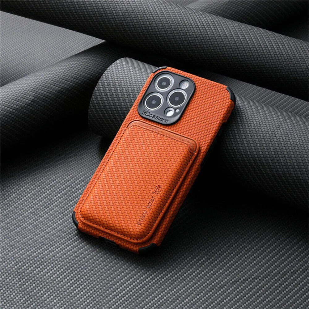 Magnetische iPhone Hoes met Kaarthouder MagSafe Compatibel Slank Design Draadloos Opladen Bescherming | Sansoti