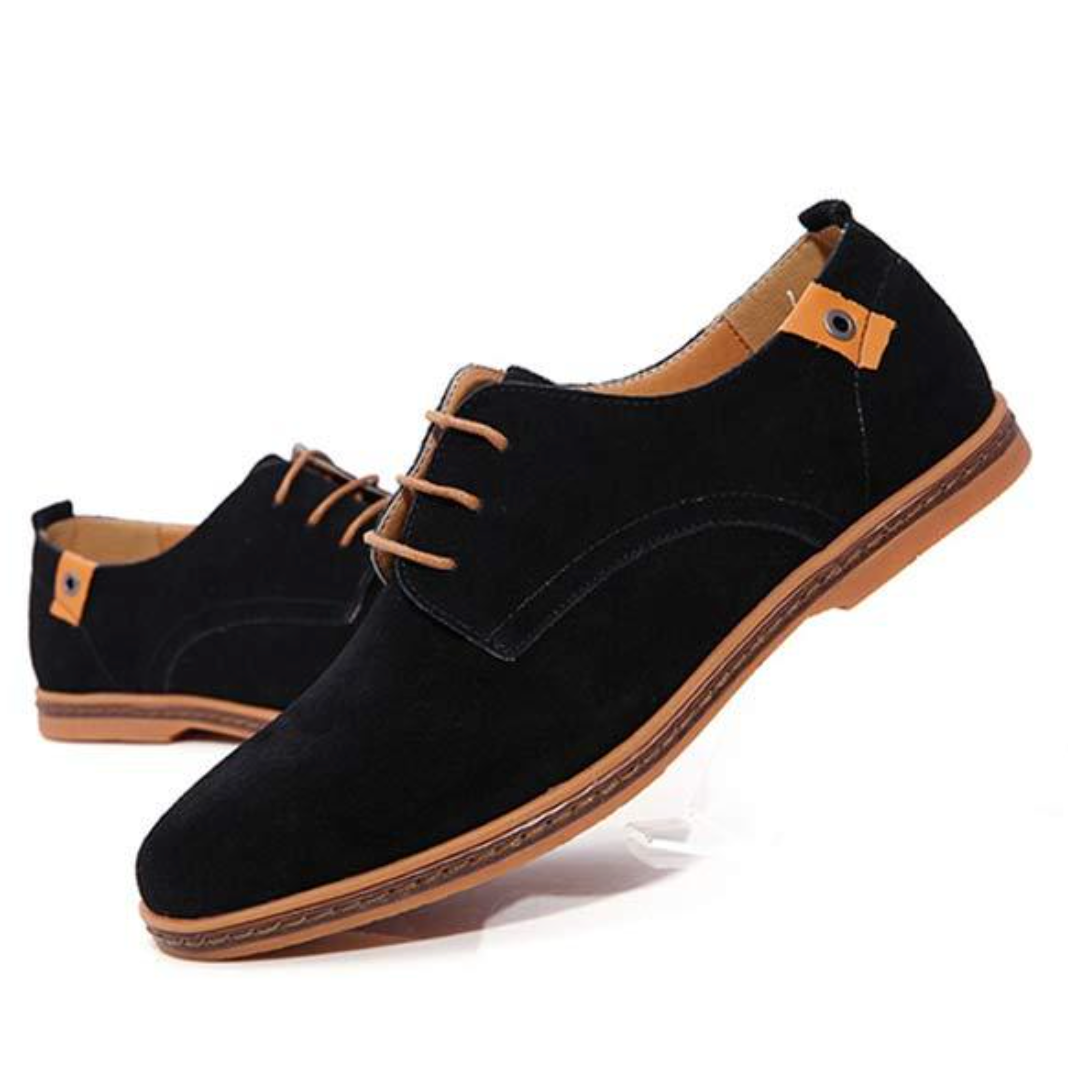 Veterschoenen Heren Vegan Suède Oxford Stijl Zwart Bruin Grijs Blauw Comfortabel Chique Casual Dagelijks | Sansoti