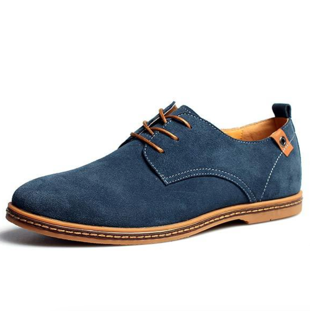 Veterschoenen Heren Vegan Suède Oxford Stijl Zwart Bruin Grijs Blauw Comfortabel Chique Casual Dagelijks | Sansoti
