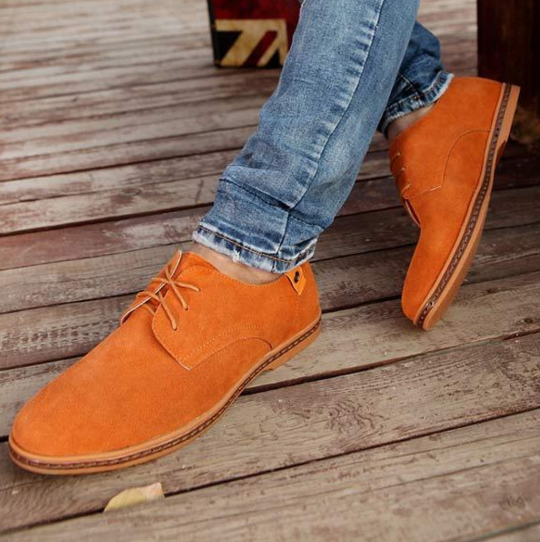 Veterschoenen Heren Vegan Suède Oxford Stijl Zwart Bruin Grijs Blauw Comfortabel Chique Casual Dagelijks | Sansoti