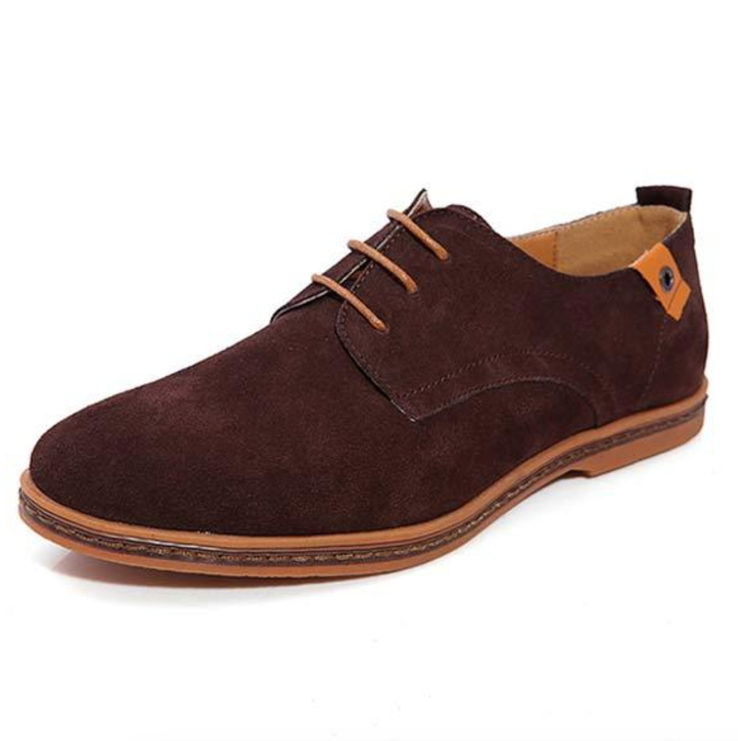 Veterschoenen Heren Vegan Suède Oxford Stijl Zwart Bruin Grijs Blauw Comfortabel Chique Casual Dagelijks | Sansoti