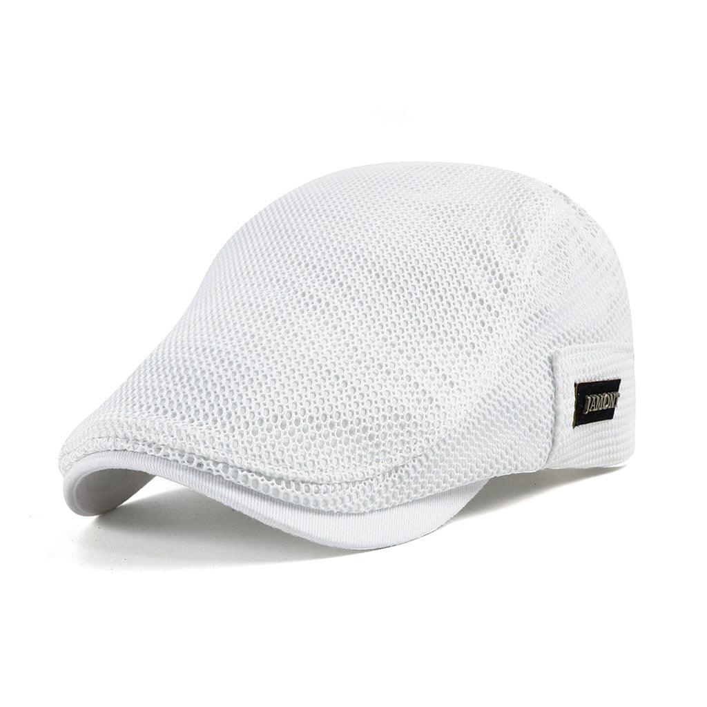 Ademende Flat Cap Heren Mesh Pet Verstelbaar Zomerpet Casual Golfpet Klassieke Stijl Lightweight Outdoorpet | Sansoti