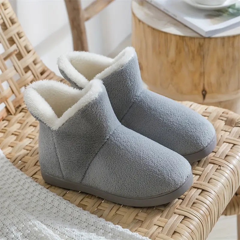 Gevoerde Enkelhoge Pantoffels voor Dames Warme Bootslippers met Antislip Zachte Zool Comfortabele Huisschoenen | Sansoti