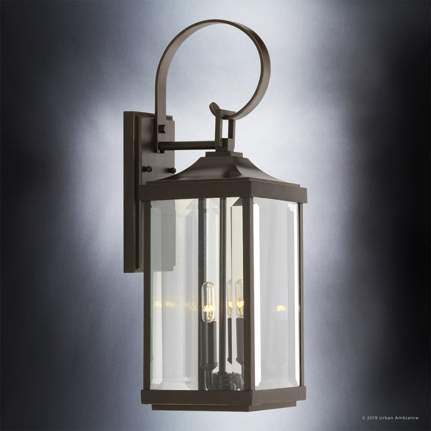 Buitenlamp Wandlamp Klassiek Lantaarn Olde Bronze Aluminium 55cm | Sansoti