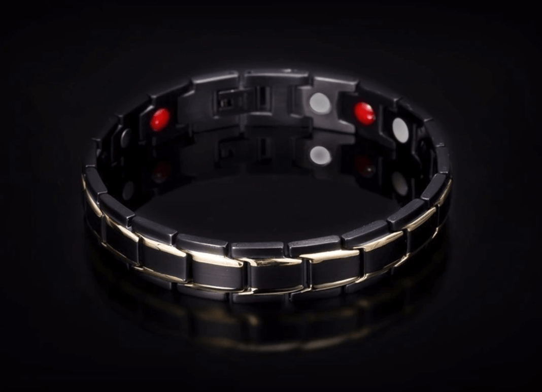 Bracelet magnétique en acier inoxydable avec thérapie par ions infrarouges pour le bien-être quotidien, unisexe, 21cm | Sansoti