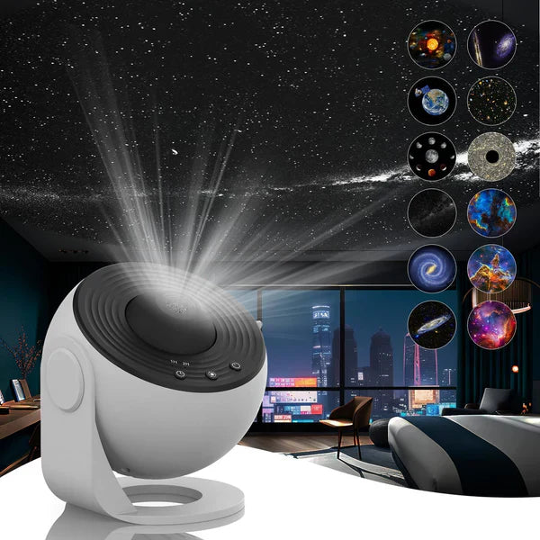 Galaxy Projection Starry Sky Projector with Interchangeable Discs – Space Visualization for Children and Adults | Sansoti