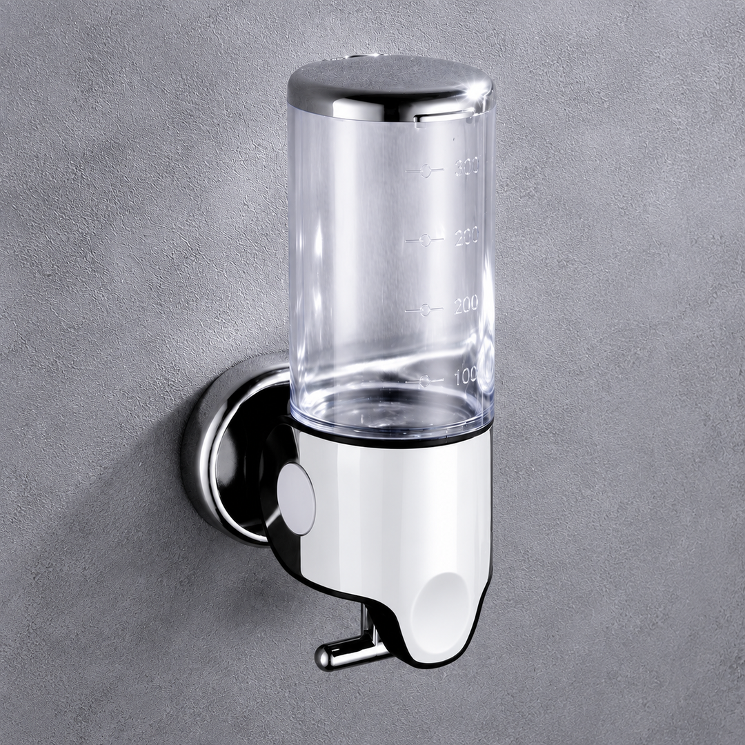 Distributeur mural de savon en acier inoxydable 500 ml – Flacon-pompe pour salle de bains et douche – Système de rangement hygiénique pour savon | Sansoti
