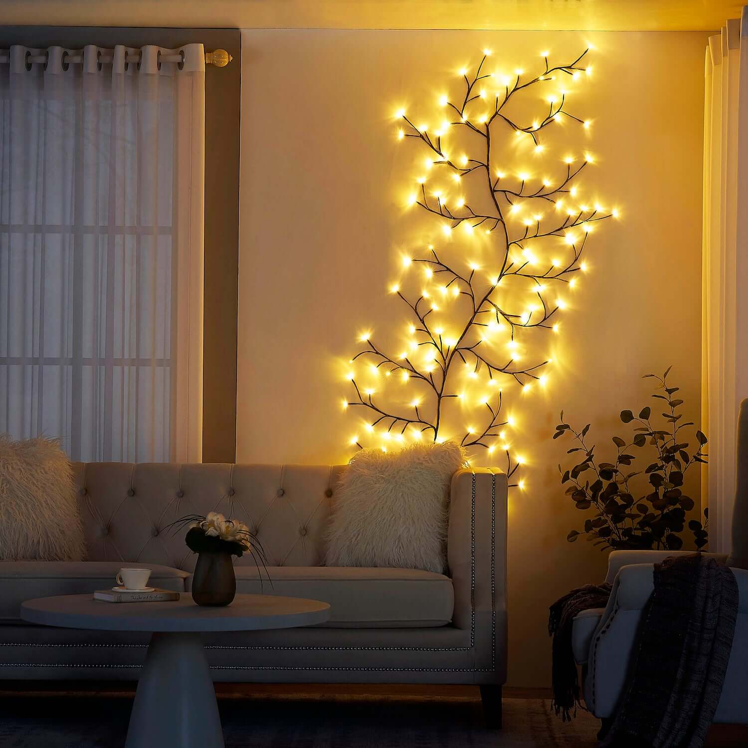 Wilgentakken Verlichting met 144 LEDs — Decoratieve Tak met Dimmer 200cm | Sansoti
