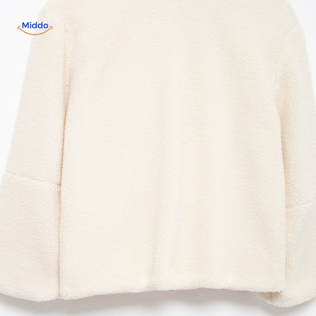 Manteau d’hiver teddy pour femme à col montant - Veste imitation laine d’agneau douce - Beige marron kaki - Modèle chaud pour l’hiver | Sansoti