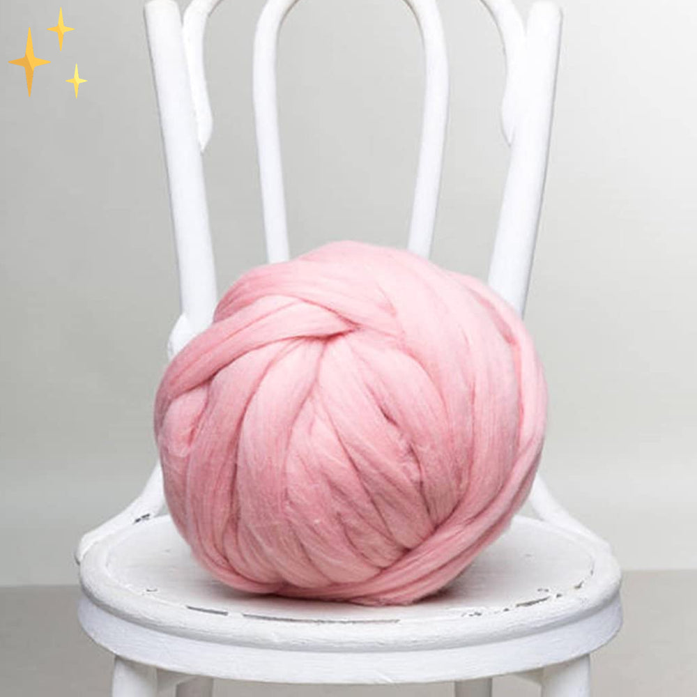 XXL-Strickgarn 1000g Chunky-Garn, weiches dickes Wollgarn für DIY-Decken, Kissen, Wohnaccessoires, Handarbeiten und Stricken | Sansoti