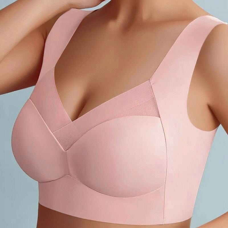 Bequemer Damen-BH nahtloser Tragekomfort Dunkelblau Schwarz Beige Rosa Blau Optimale Unterstützung | Sansoti