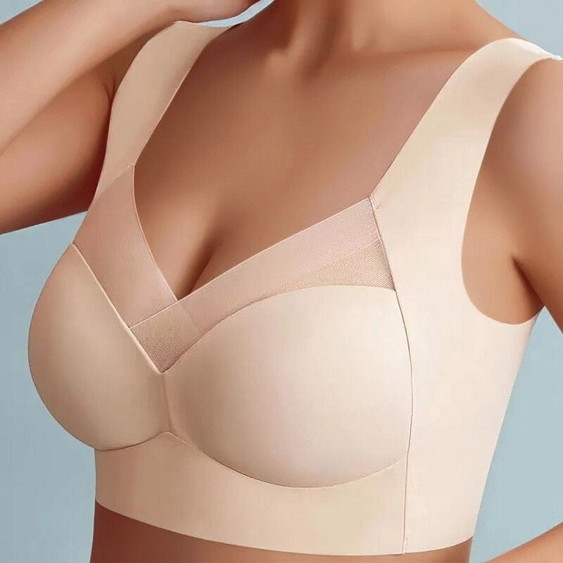 Bequemer Damen-BH nahtloser Tragekomfort Dunkelblau Schwarz Beige Rosa Blau Optimale Unterstützung | Sansoti
