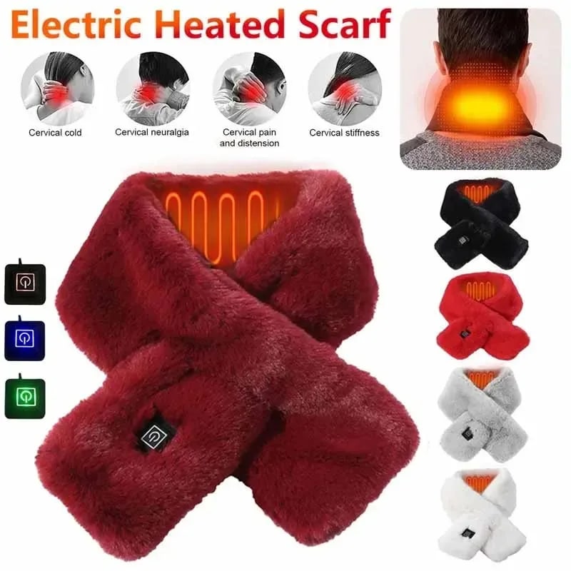 Verwarmbare Neksjaal met Kunstbont USB Verwarming Drie Temperatuurstanden Winter Warmte Accessoire Dames | Sansoti