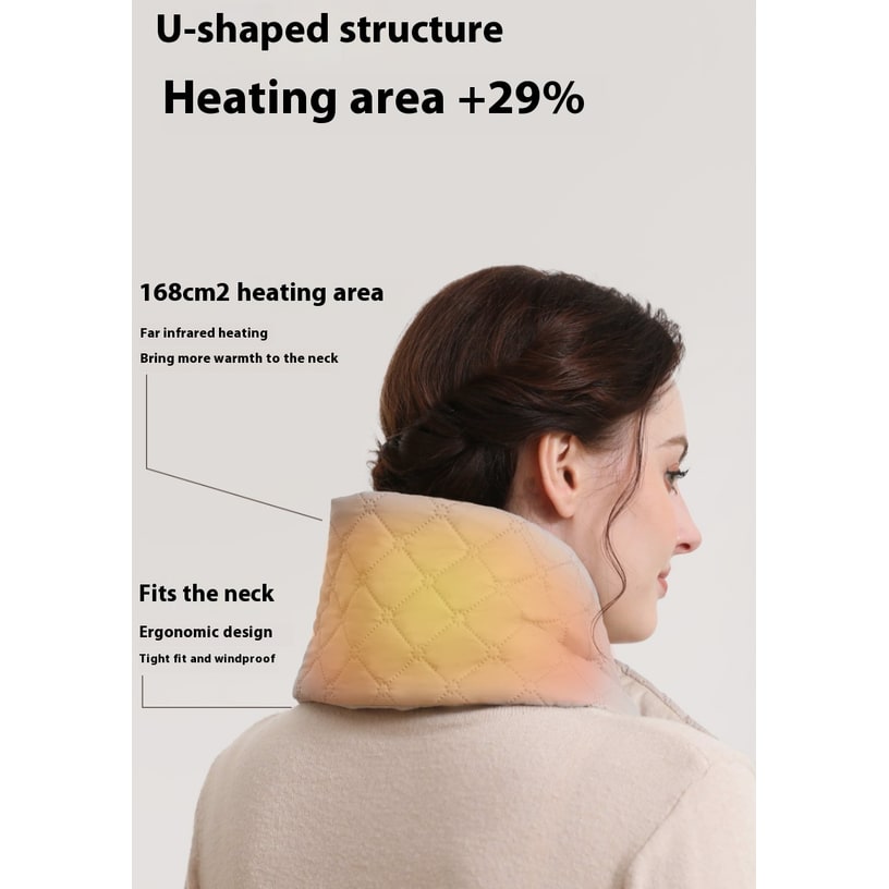 Verwarmde Neksjaal Dames Gewatteerd Fleece 3 Standen Instelbaar Winteraccessoire Comfortabel Warm Nek | Sansoti