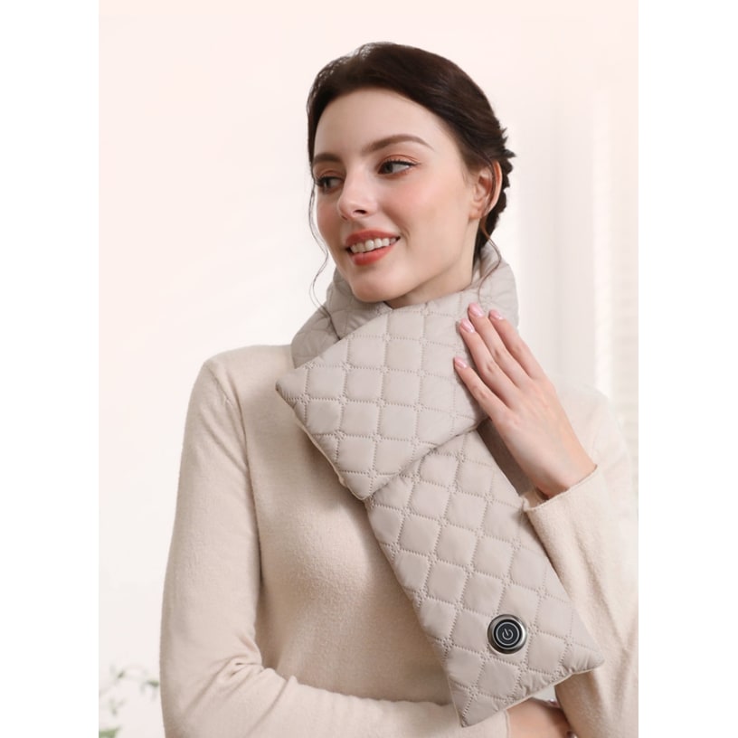 Verwarmde Neksjaal Dames Gewatteerd Fleece 3 Standen Instelbaar Winteraccessoire Comfortabel Warm Nek | Sansoti