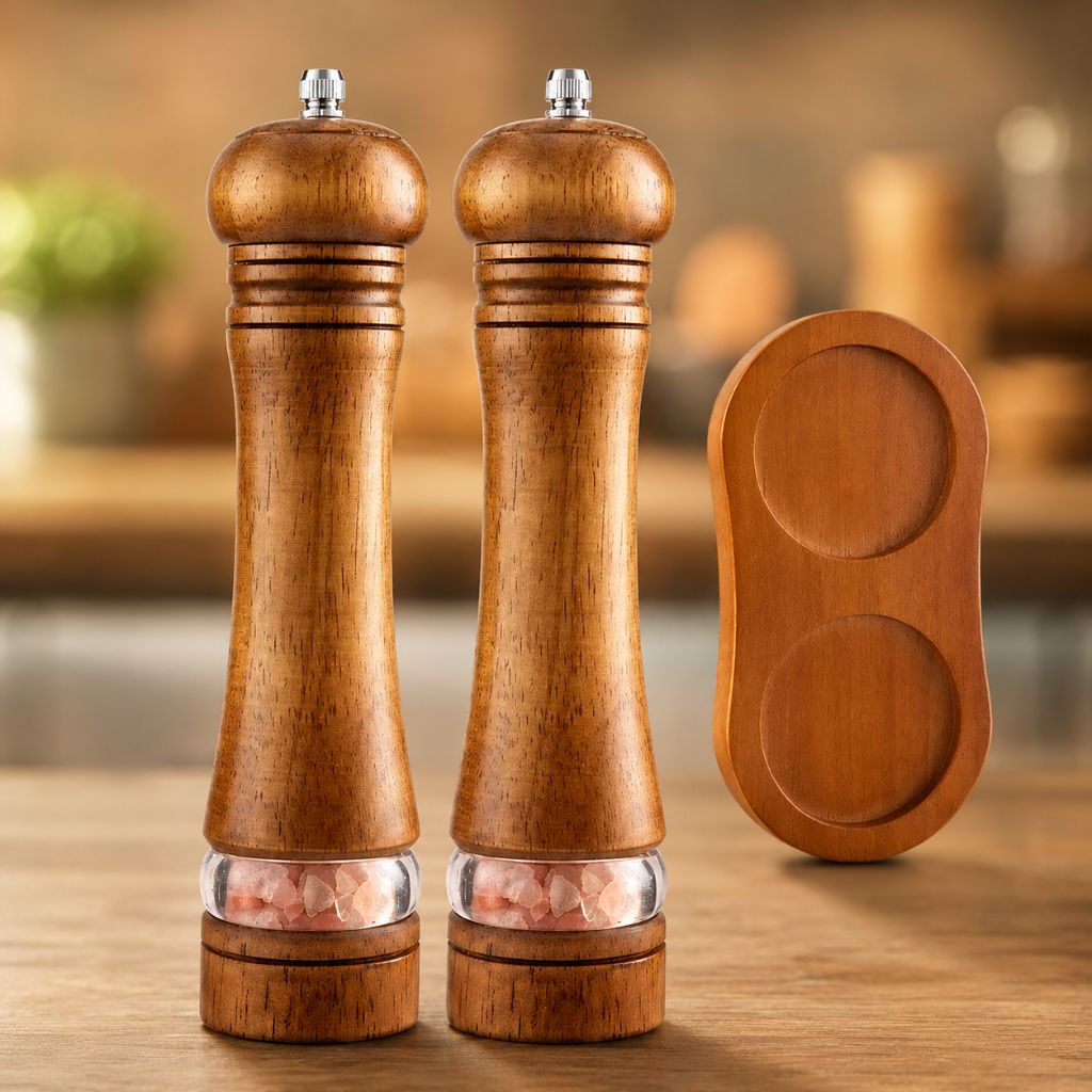 Handmolen Hout Zout Peper Verstelbaar Maalwerk Keuken Tafel Kruiden Specerijen Ambachtelijk Malen Eetkamer | Sansoti