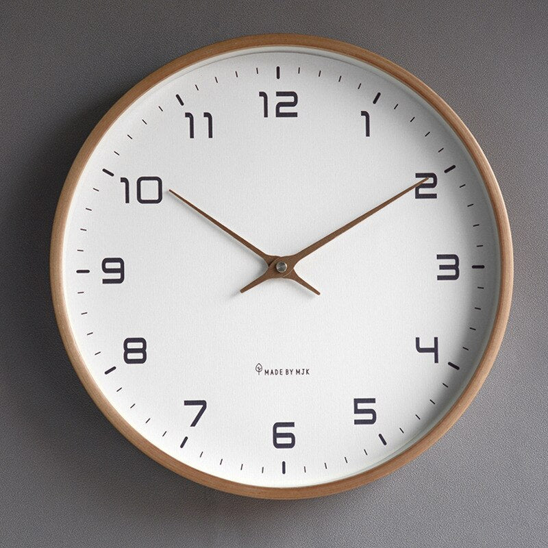Houten Wandklok Scandinavisch Minimalistisch Stil 25cm 30cm Rond | Sansoti