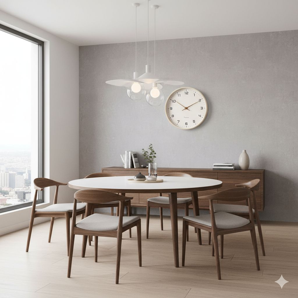Houten Wandklok Scandinavisch Minimalistisch Stil 25cm 30cm Rond | Sansoti